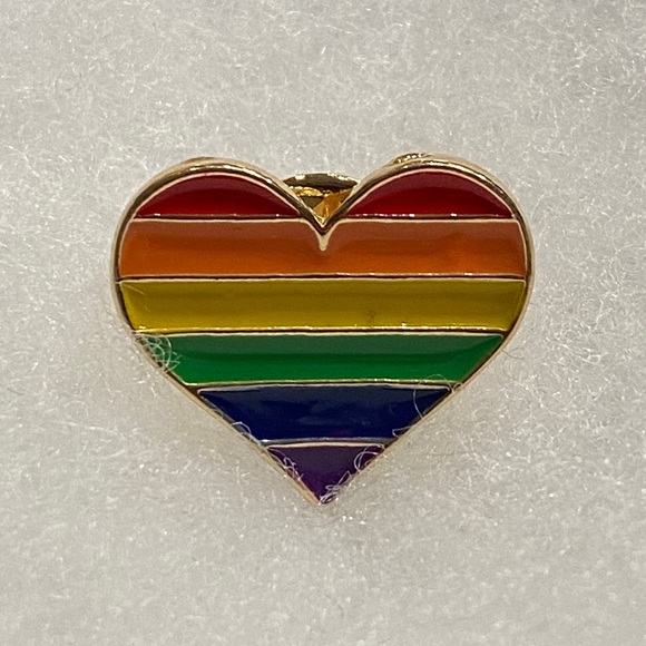 💰2/$12💰NEW•Heart Shaped Rainbow Pride pin - Picture 3 of 5